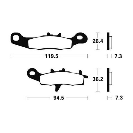 Plaquettes de frein avant ou arrière TECNIUM KAWASAKI 85 KX 