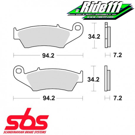 Plaquettes de frein avant ou arrière SBS BETA RR 2004-2016