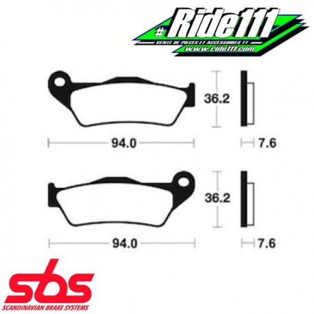 Plaquettes de frein avant ou arrière SBS GAS-GAS 200-250-300 EC 