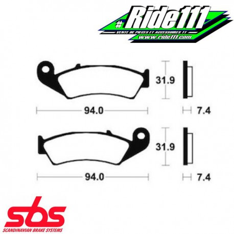 Plaquettes de frein avant ou arrière SBS HONDA 250 XR-R 