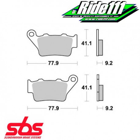 Plaquettes de frein avant ou arrière SBS HUSQVARNA 449-450 TC 