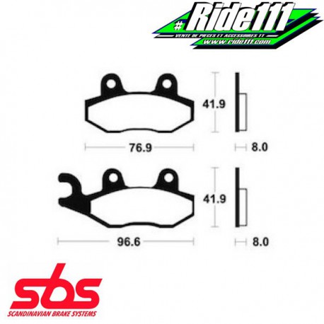 Plaquettes de frein avant ou arrière SBS KAWASAKI 250 KDX 