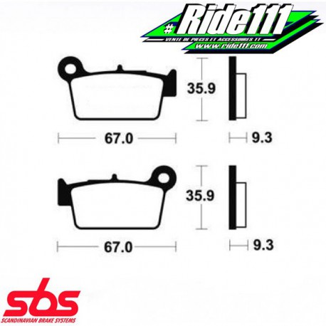 Plaquettes de frein avant ou arrière SBS KAWASAKI 250 KX-F 