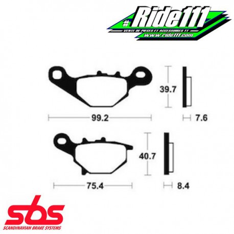 Plaquettes de frein avant ou arrière SBS SUZUKI 85 RM 