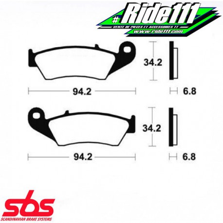 Plaquettes de frein avant ou arrière SBS HM 125-250 CR-E 