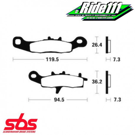 Plaquettes de frein avant ou arrière SBS KAWASAKI 85 KX 