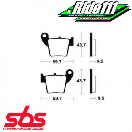 Plaquettes de frein avant ou arrière SBS HONDA 250-450 CRF-R 2002-2016