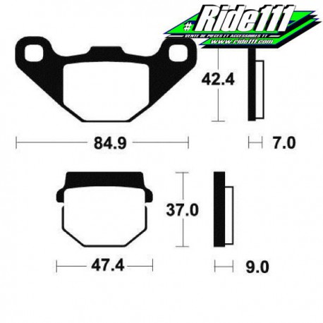 Plaquettes de frein avant SBS KAWASAKI 125 KDX 