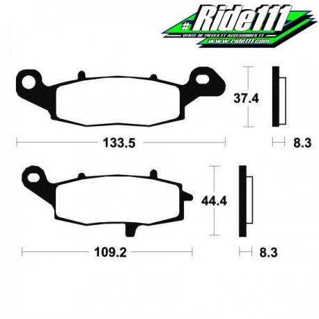 Plaquettes de frein avant SBS  KAWASAKI 1000 KLV