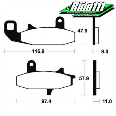 Plaquettes de frein avant SBS SUZUKI DR 650 DJEBEL 