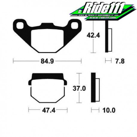 Plaquettes de frein avant TECNIUM  KAWASAKI 125 KMX 