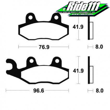 Plaquettes de frein avant TECNIUM  SUZUKI TS 125 R 