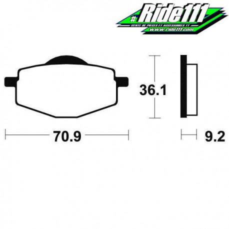 Plaquettes de frein avant TECNIUM YAMAHA DT 125 R 