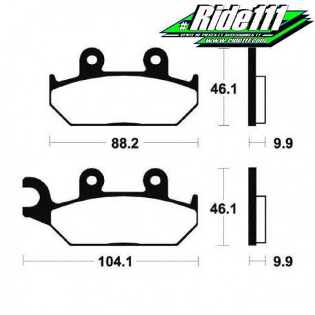 Plaquettes de frein avant TECNIUM  YAMAHA XT 600 E