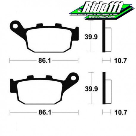 Plaquettes de frein arrière SBS HONDA NX 650 DOMINATOR 