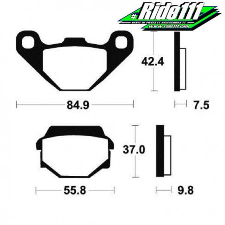 Plaquettes de frein arrière SBS KAWASAKI 125 KMX 