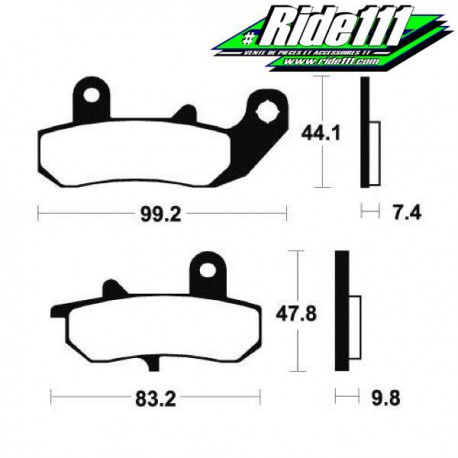 Plaquettes de frein arrière SBS SUZUKI DR 650 DJEBEL 