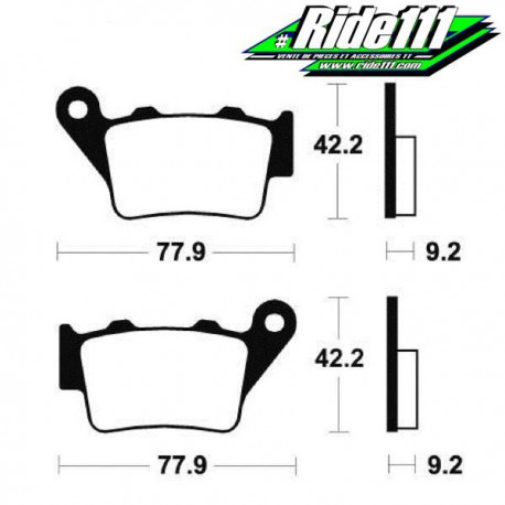 Plaquettes de frein arrière SBS YAMAHA XT 660 R 