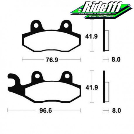 Plaquettes de frein arrière TECNIUM TRIUMPH 900 TIGER 