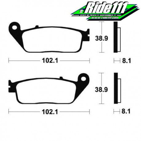 Plaquettes de frein arrière TECNIUM TRIUMPH 955 TIGER 