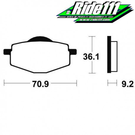 Plaquettes de frein arrière NISSIN YAMAHA XT 600 E 