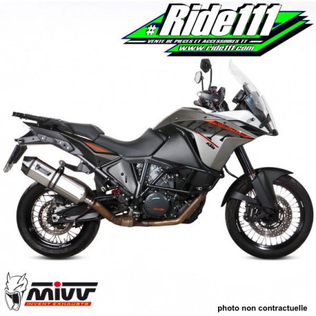 Silencieux d'échappement MIVV SPEED EDGE Inox KTM 1290 SUPER ADVENTURE 2015-2016