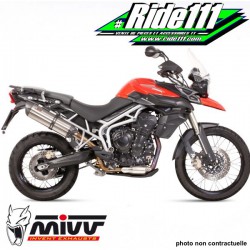 Silencieux d'échappement MIVV SUONO Inox/Carbone TRIUMPH 800 TIGER 2011-2016