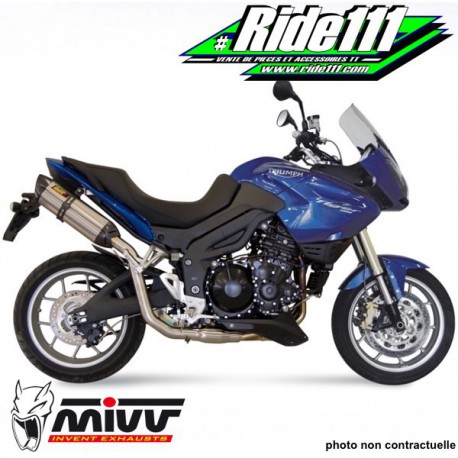 Silencieux d'échappement passage haut MIVV SUONO Inox/Carbone TRIUMPH 1050 TIGER 2007-2013