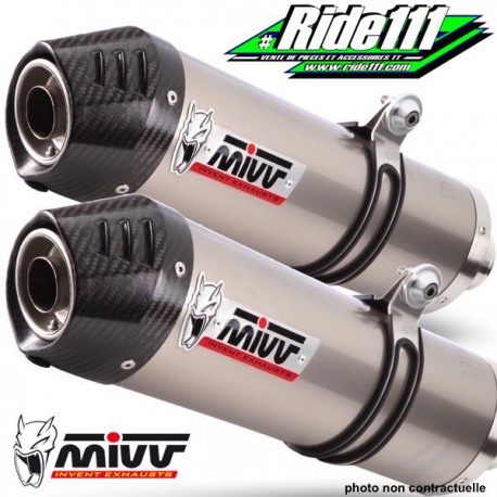 Silencieux d'échappement MIVV OVAL Titane/Carbone YAMAHA XT 660 R 2004 ->