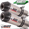 Silencieux d'échappement MIVV OVAL Titane/Carbone YAMAHA XT 660 R à partir de 2004