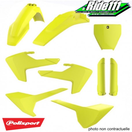 Kit plastiques POLISPORT Jaune Fluo HUSQVARNA 125-450 TC/FC 2016-2017