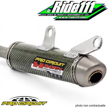 Silencieux PRO CIRCUIT TI-2 SHORTY Carbon/Kevlar HONDA 125 CR-R 