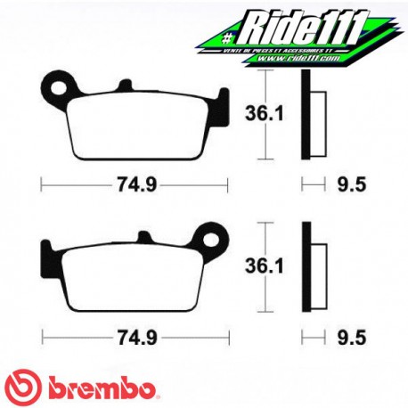 Plaquettes de frein avant ou arrière BREMBO HONDA 125 CR-R 