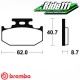 Plaquettes de frein avant ou arrière BREMBO KAWASAKI 125-250 KX 