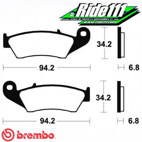 Plaquettes de frein avant ou arrière BREMBO HONDA 250-450 CRF-R 