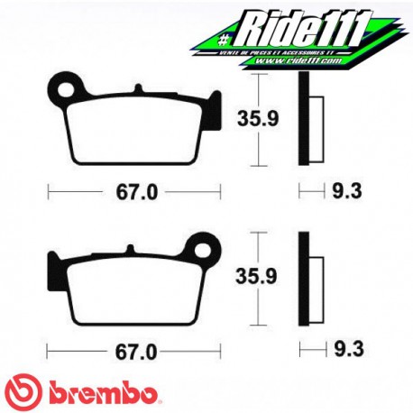 Plaquettes de frein avant ou arrière BREMBO YAMAHA 450 WR-F