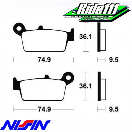 Plaquettes de frein avant ou arrière NISSIN GAS-GAS 250-300 EC-F 