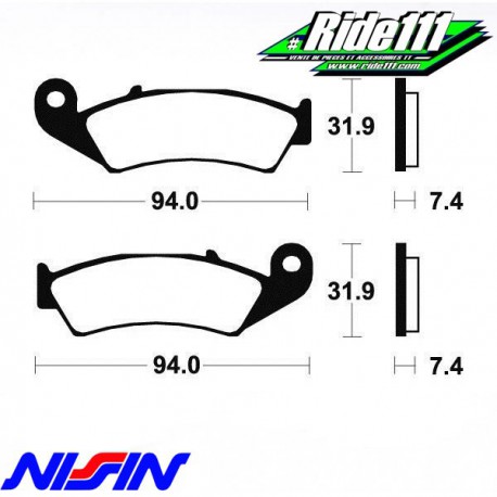 Plaquettes de frein avant ou arrière NISSIN HONDA 125 CR-R 