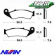 Plaquettes de frein avant ou arrière NISSIN HONDA 125-250 CR-R 