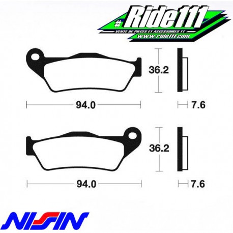 Plaquettes de frein avant ou arrière NISSIN HUSABERG 570 FE 