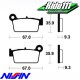 Plaquettes de frein avant ou arrière NISSIN KAWASAKI 250 KX-F