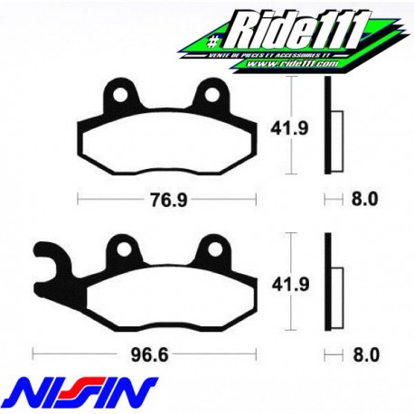 Plaquettes de frein avant ou arrière NISSIN SUZUKI 125 RM jusqu'à 1989