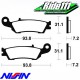 Plaquettes de frein avant ou arrière NISSIN YAMAHA 125 YZ 