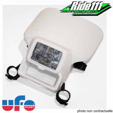 Plaque phare halogen UFO type HONDA XR Blanche