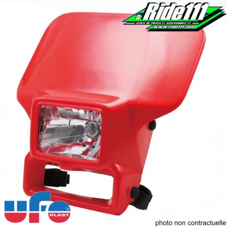 Plaque phare halogen UFO type HONDA XR Rouge XR