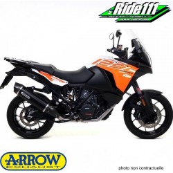 Silencieux d'échappement ARROW MAXI RACE TECH Aluminium Noir KTM 1190 ADVENTURE à partir de 2013