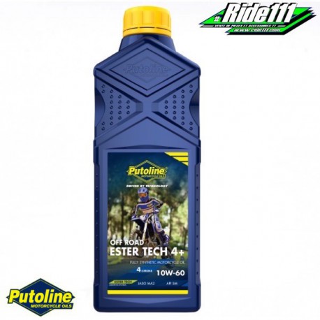 Huile moteur PUTOLINE 4 Tps Ester Tech Off Road 4+ 10w60 1 litre