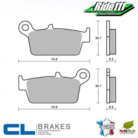 Plaquettes de frein avant ou arrière CL BRAKES HONDA 85 CR-R   Avant ou Arrière::Arrière