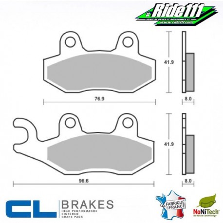 Plaquettes de frein avant ou arrière CL BRAKES KAWASAKI 250 KDX   Avant ou Arrière::Avant