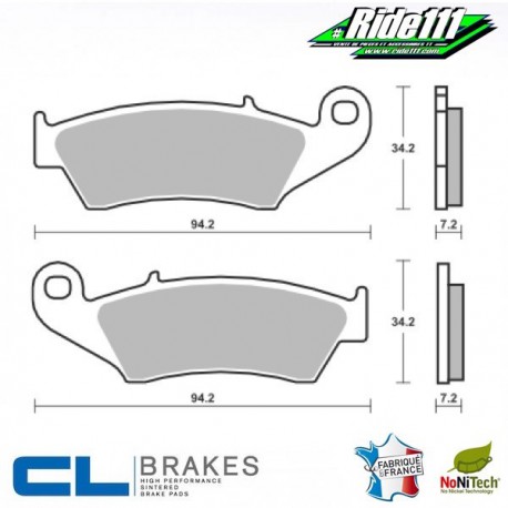 Plaquettes de frein avant CL BRAKES HONDA XL 700 V TRANSALP  Type:sans ABS